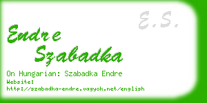 endre szabadka business card